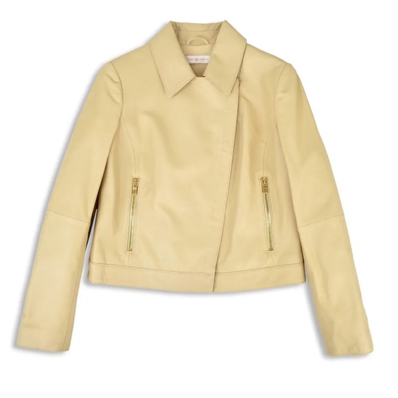 Tory Burch | Harper Motorcycle Leather Jacket - Picture 2 of 11